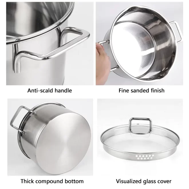 stainless steel cooking pot set OEM