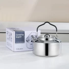 1.2L Camping Tea Kettle OEM Travel Stainless Steel 304