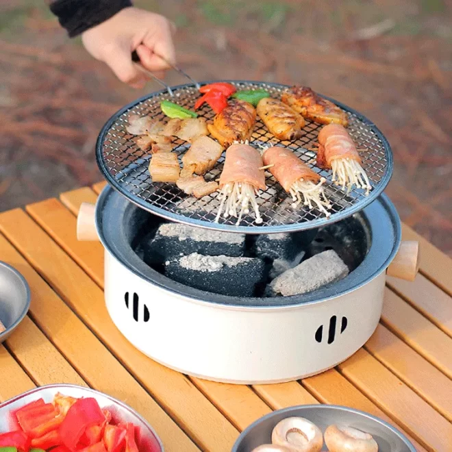 Custom Charcoal Bbq Grills Camping Stainless Steel Korean