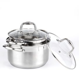 Custom Stainless Steel Cooking Pot with Capsule Bottom for Kitchen