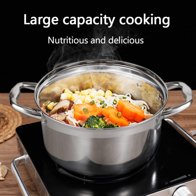 stainless steel cooking pot with capsule bottom custom