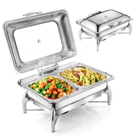 Custom Buffet Chafing Dish Stainless Steel 9 Litres With Hydraulic Cover