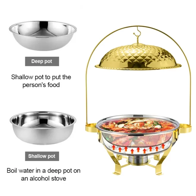 Commercial Gold Chafing Dish