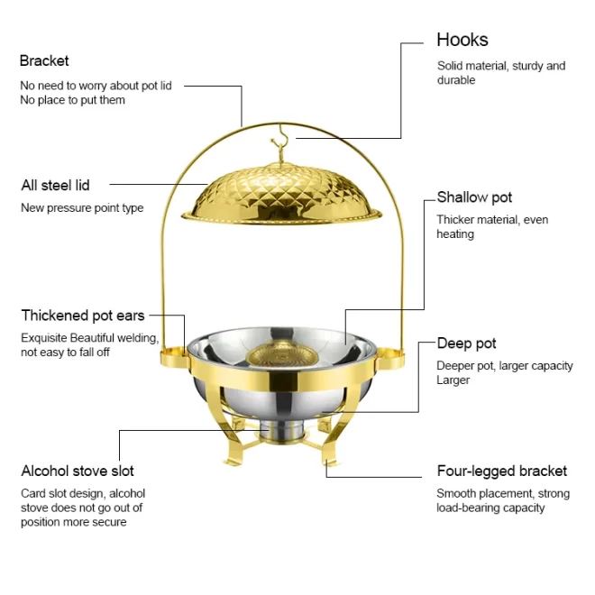 Commercial Gold Chafing Dish