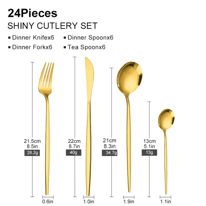 Wholesale 24 Pieces Cutlery Set