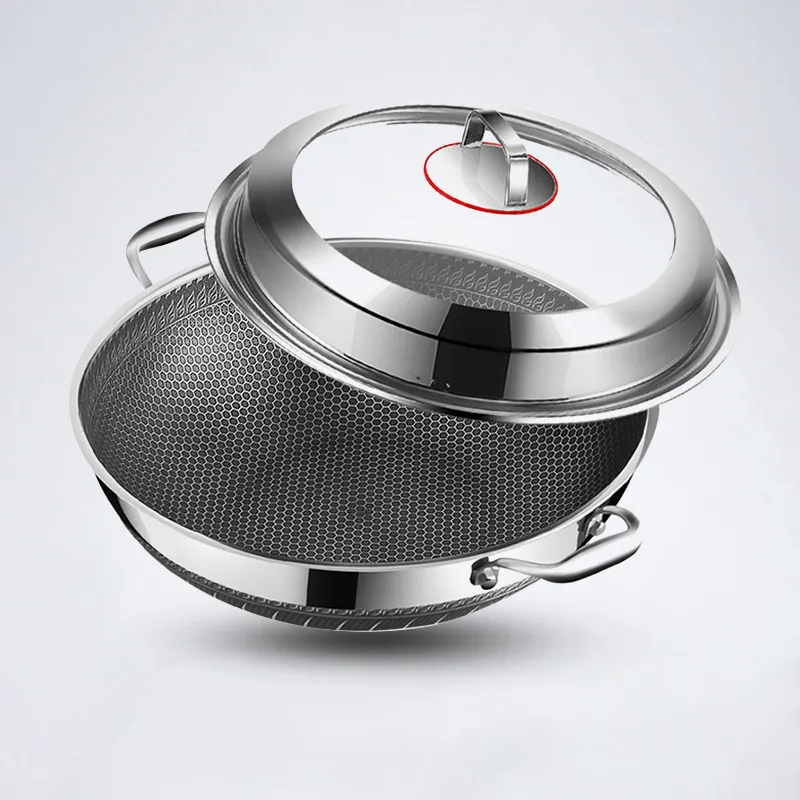 Factories Non Stick Stainless Steel Cookware Wok