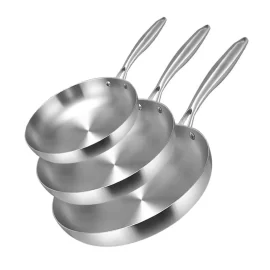 Custom Stainless Steel Frying Pan With Anti-scald Handle