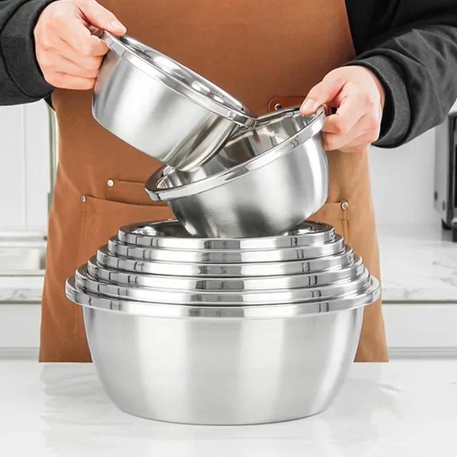 stainless steel salad bowl