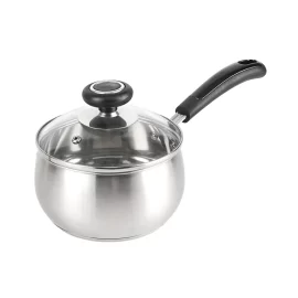 3-Ply Stainless Steel Saucepan with Lid, Milk Pot Heavy Bottom Supplier