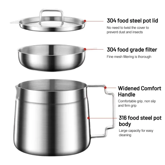 Wholesale Stainless Steel Oil Filter Pot