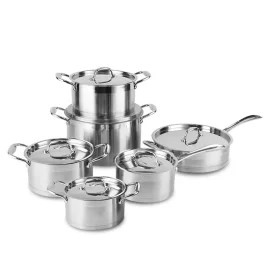 Custom 12-piece Pots And Pans Set Stainless Steel with Heavy Duty Capsule Bottom