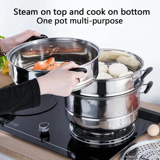 Stainless Steel Steaming Pot