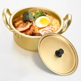 Customize Ramen Pot Korean Style Aluminum Multi Size Fast Heating For Kitchen