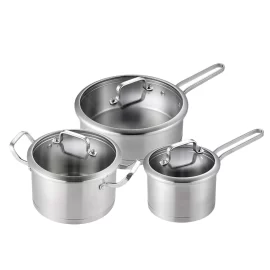 Supply 3 Piece Stainless Cookware Set High Quality For Restaurant