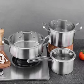 Supply 3 Piece Stainless Cookware Set High Quality For Restaurant