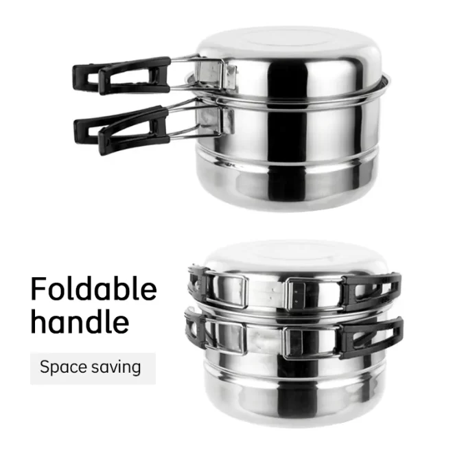 Custom Camping Cooking Pot Stainless Steel