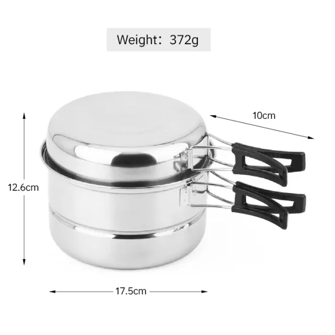 Custom Camping Cooking Pot Stainless Steel