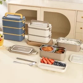 Custom Stackable Lunch Box Stainless Steel 304 Portable Microwave Safe