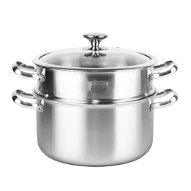 OEM 18/8 Stainless Steel Steamer Pot Food Grade Multipurpose Heavy Duty