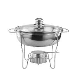 Wholesale Stainless Steel Chafing Dish With Glass Lid Hotel Equipment Buffet Service