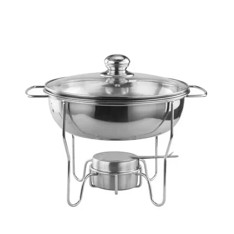 Round Chafing Dish With Glass Lid-1