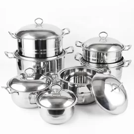 Custom Cookware Set Induction Stainless Steel Cooking Pots Set With Lid