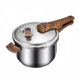 Wholesale Pressure Cooker 304 Stainless Steel Induction Cooking Pot With Wooden Handle