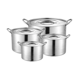 Wholesale Cooking Pot Set Large Capacity Stainless Steel Soup Pot Set With Lid