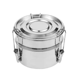 Multifunction Camping Bento Lunch Box Food Containers Warmer Double Layer 18/8 Stainless Steel Tiffin Box