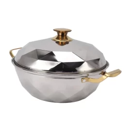 Factory Direct Steam Pot 304 Stainless Steel Hot Pot Diamond Pattern Soup Pot