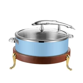 Wholesale Stainless Steel Chafing Dishes, Round Food Warmer Electric Heater Buffet Set Manufacturer