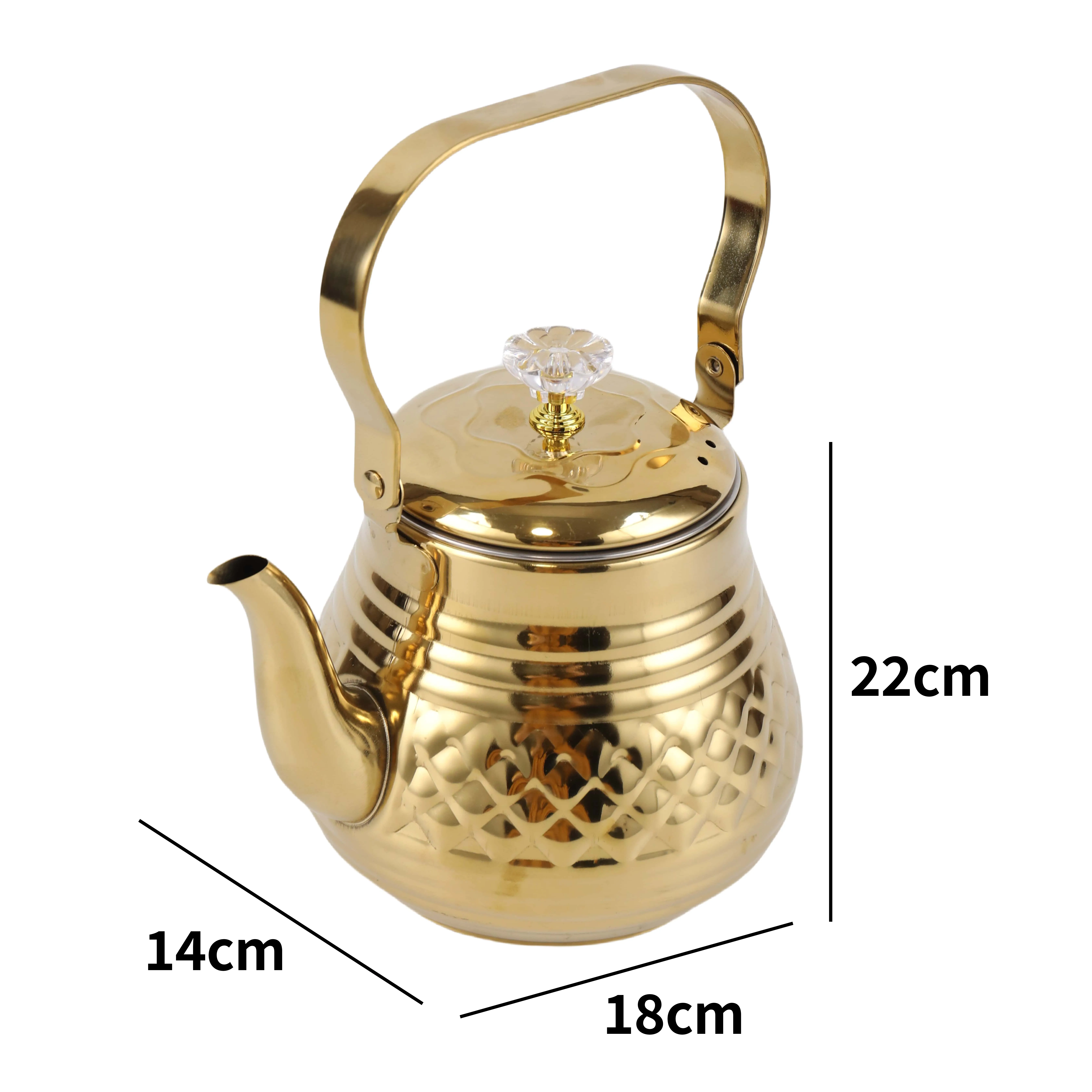 Custom Tea Pot Gold Tea Kettle Size(7)