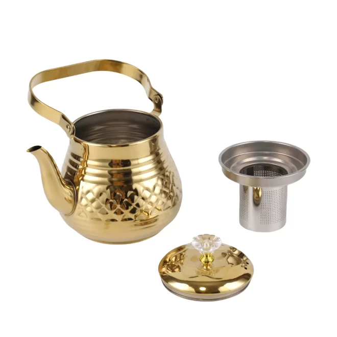 Custom Tea Pot Gold Tea Kettle Wholesaler (2)