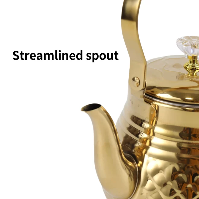 Custom Tea Pot Stainless Steel Gold Tea Kettle (4)