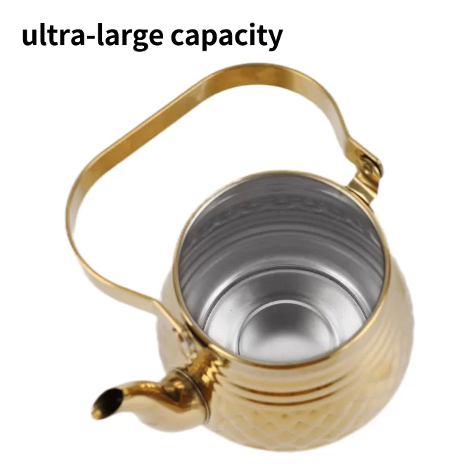 Custom Tea Pot Stainless Steel Gold Tea Kettle (5)