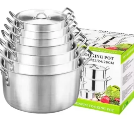 Wholesale 7 Piece Stock Pot Set, Hot Sale Multi-size Aluminum Cooking Pot Set Supplier