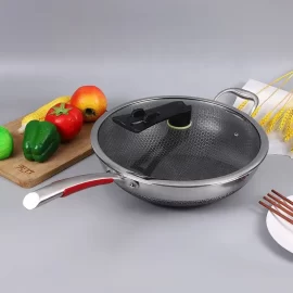Wholesale Stainless Steel Honeycomb Wok (5)