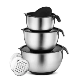 Bulk Stainless Steel Mixing Bowls With Grater, Fruit Salad Bowl Wholesaler