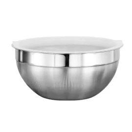 Custom Salad Bowl Stainless Steel Mixing Basin Bowls With Silicone Lid