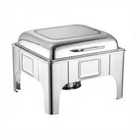 Chafing Dish Calentador de Comida a Granel, Rectangular Buffet Hidráulico Bandeja Aislante para Comida