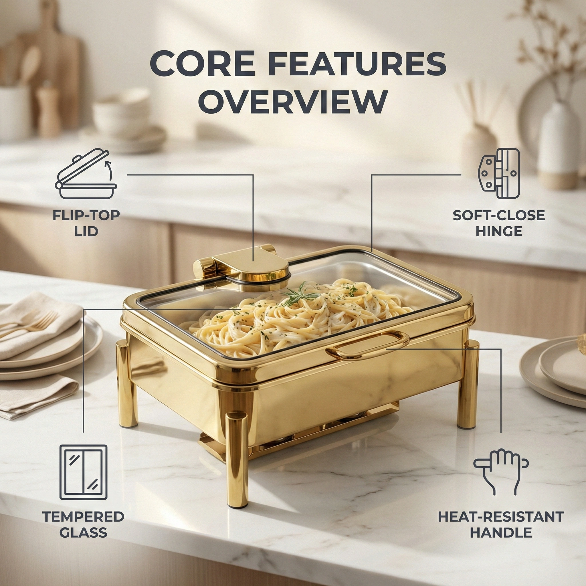 Chafing Dish with Glass Lid Wholesale (7)
