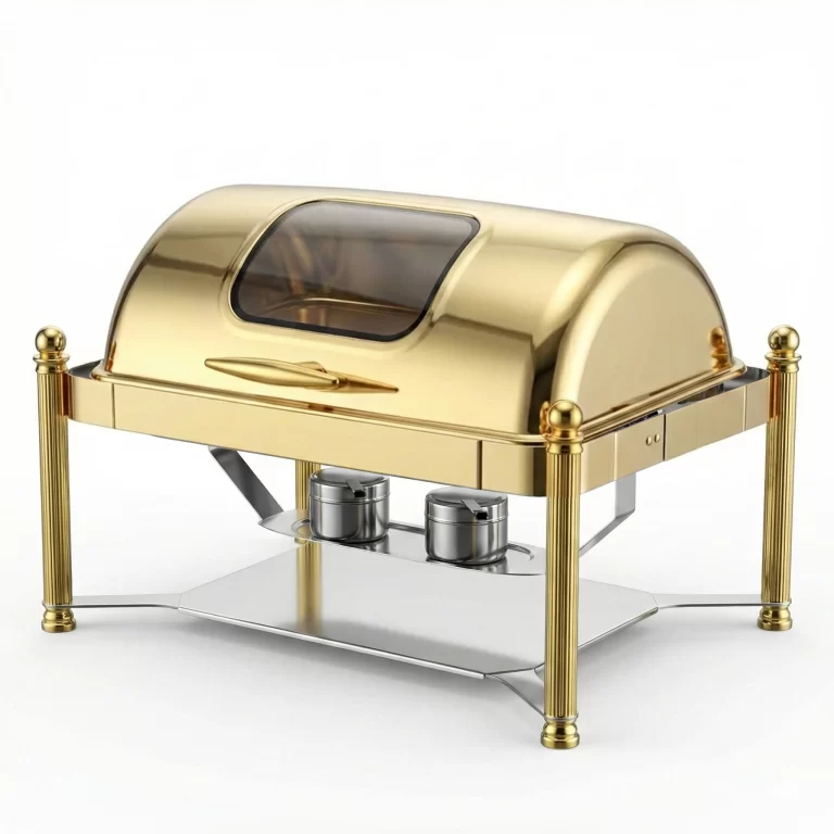 Plato Chafing Gold Roll Top al por mayor (1)