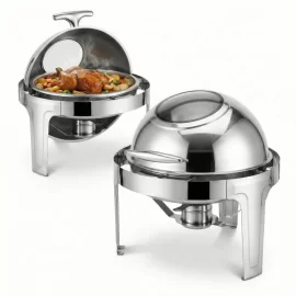 Roll Top Chafing Dish Buffet Set Bulk, Stainless Steel Food Warmer Manufacturer
