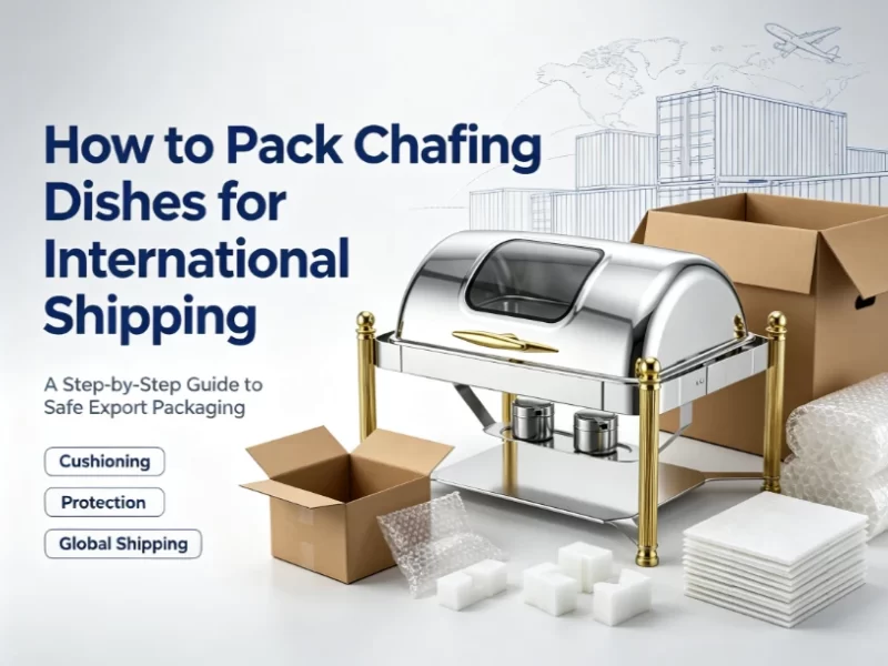 how to pack chafing dishes for international shipping